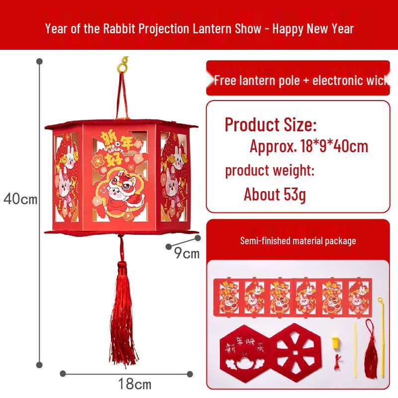 Mid-Autumn Festival Rotating Projection Snake Lantern DIY Children s Craft Kit