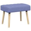 Channel Upholstered Bench Denim Blue 60 X 40 X 45 Cm Fabric