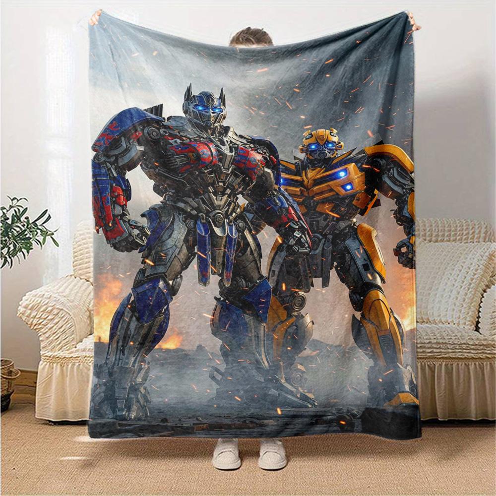 TRANSFORMERS Print Flannel Blanket High Quality Warm Comfortable Cover for All Seasons Perfect for Gifts Home Decor