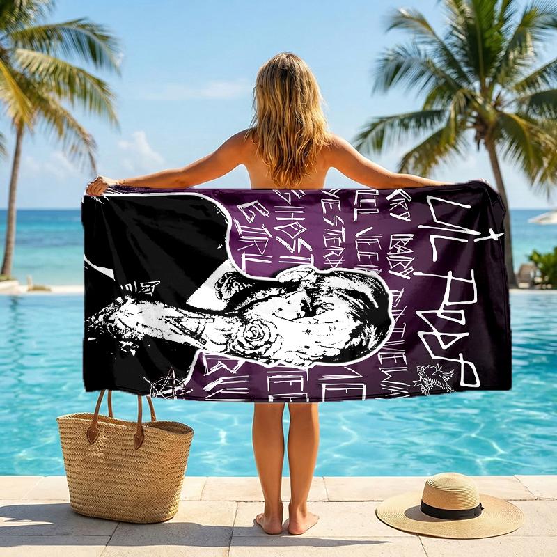 Neon Style Lil Peep Fashion Beach Towel: Ideal for Summer Adventures Soft, absorbent and quick drying suitable for swimming and bathing
