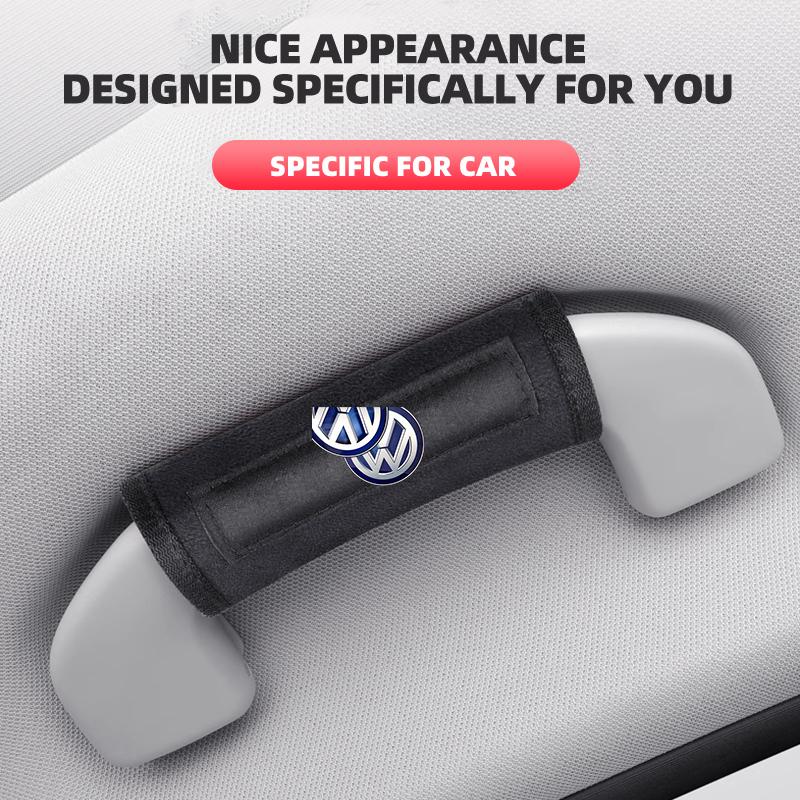 2026 Hot For Volkswagen VW 1/2PCS Car Interior Roof Handle Plush Protective Cover For VW Volkswagen Golf Polo Passat Touran Jett