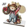 Solid Wood Tissue Dispenser Snowman Napkin Holder for Dining Table, Vertical Christmas Table Dispenser, Storage Holiday Home Decor Wooden Organizer