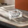 Durable Glass Candle Holder Flower Tealight Holder, Plum Blossom Cafe for Home Party Decor, Wedding Table Centerpiece Transparent