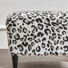 Leopard Print Ottoman Covers Spandex Rectangle Stool Cover All-inclusive Footstool Furniture Protector Sofa Footrest Stool Cover