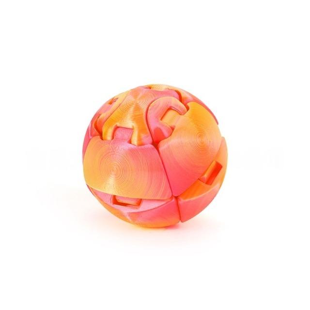 3D Printed Twistsphere Fidget Toy Gradient Gear Ball Rotating Liquid Flow Ball Anxiety Relief Decompression Toy