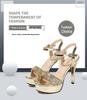 2021 New Fashion Waterproof Platform Sequin Strap High Heels - Women's Wedding & Banquet Sandals