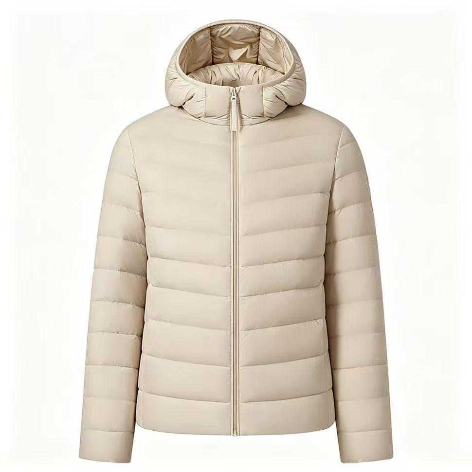 Leichte Kapuzen-Daunenjacke für Damen Herbst/Winter 2026 - Lässig, Warm, 90% Weiße Entendaunen, Vielseitige Mode-Oberbekleidung.