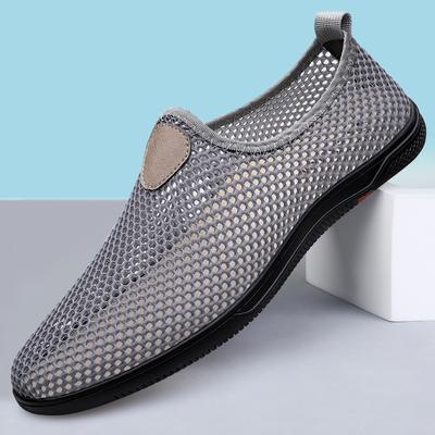 Fashion Fashion Men Outdoor Slip On Loafers Mesh Cloth Breathable Soft Sole Casual Walking Shoes Sneakers Lightweight Flat Designer Shoe