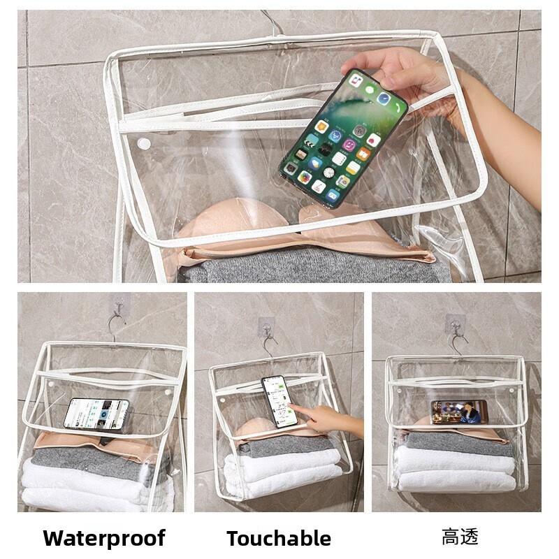 Home Bathroom Waterproof Wall Mounted Bathroom Dormitory Clothes Storage Bag