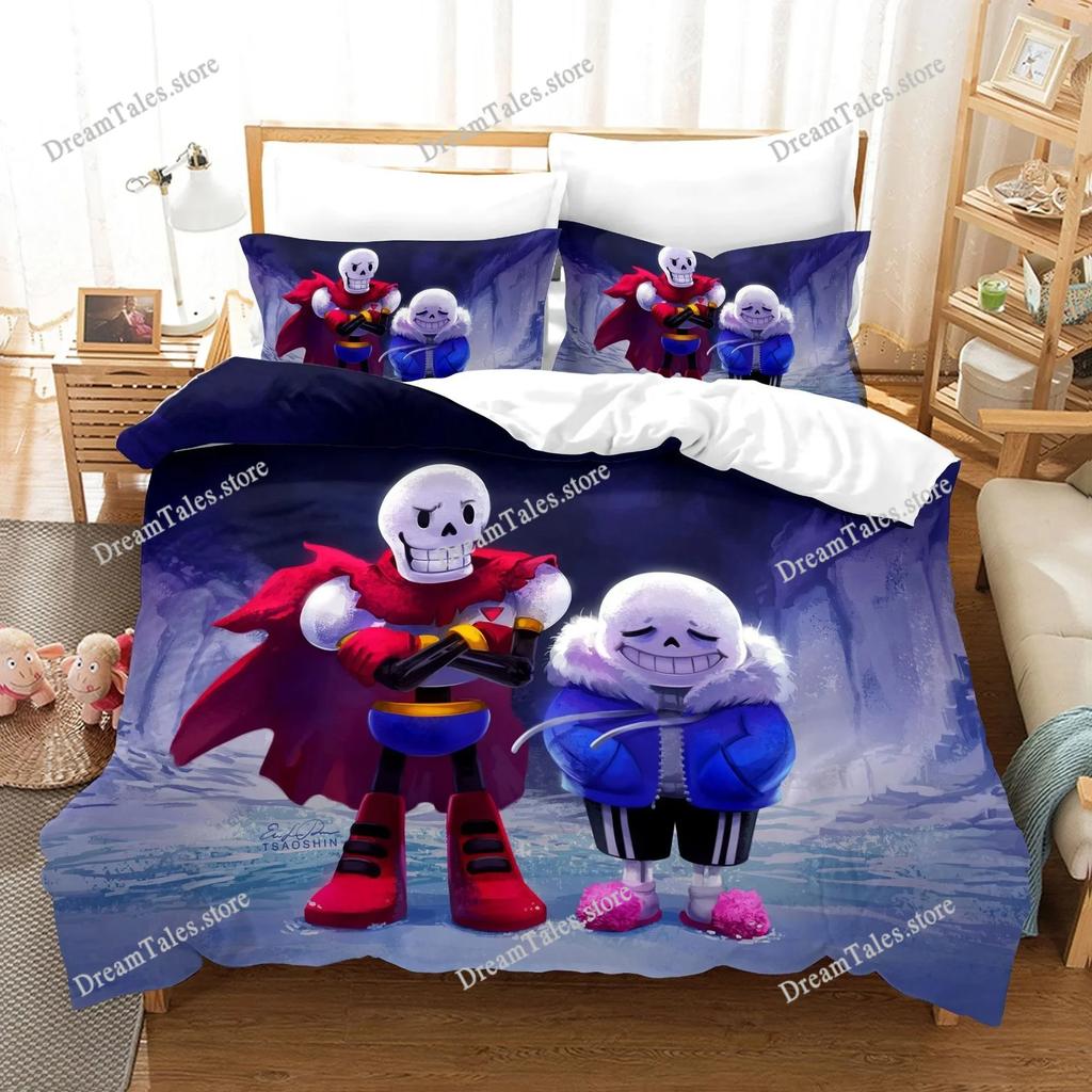 Games UNDERTALE Bedding Set Game Characters Print Duvet Cover Pillowcase Teenagers and Children Quilt Cover Various Sizes