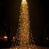 Outdoor Solar Star Waterfall String Lights