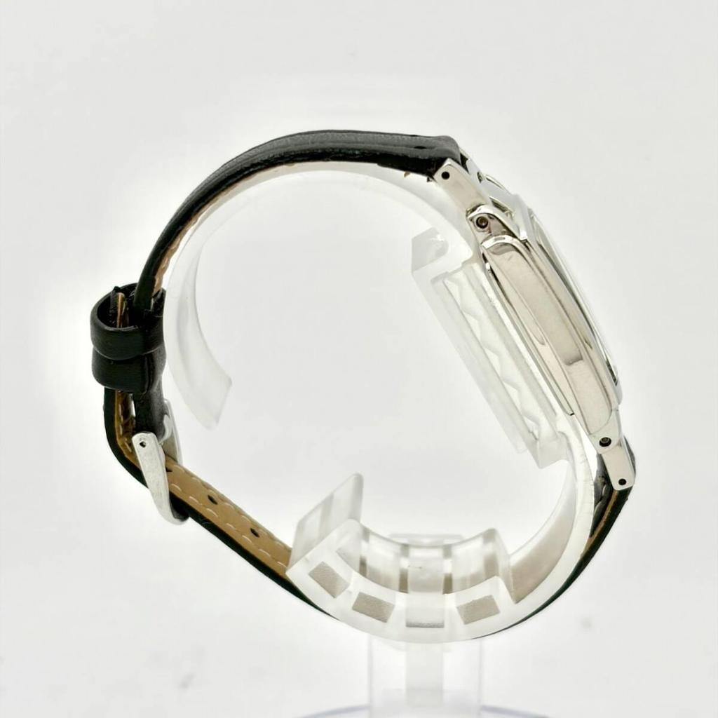 Used [New Battery] SEIKO WIRED Ladies Watch Rectangular Silver Pink Date 7N62-0CF 541464 New Belt