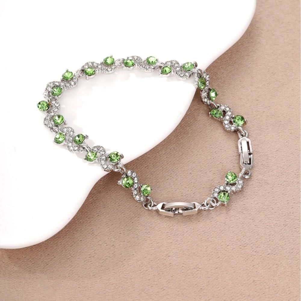 Sparkling Stones Women Bracelet Shining Zircon Bracelet Rhinestone Bracelet  Wedding Jewelry
