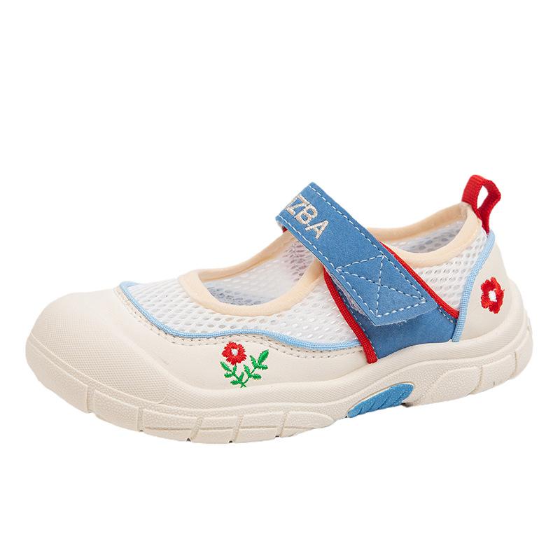 Girls' sports shoes, new summer model, single mesh breathable children's casual sandals for older kids and toddlers Children's single