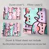 Pastel Cat Pattern. Bedding Duvet Cover Sets Duvet Covers Pillowcases Gifts (1 * Duvet Cover 2 * Pillowcases, Without Duvet Insert)