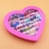Gift Box: 36 Pairs of Mixed Style Spray Paint Resin Flower Stud Earrings with Bowknot