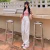Women's High-Waisted White Wide-Leg Jeans - Summer 2025 Slimming Straight-Leg Petite Floor-Length Pants