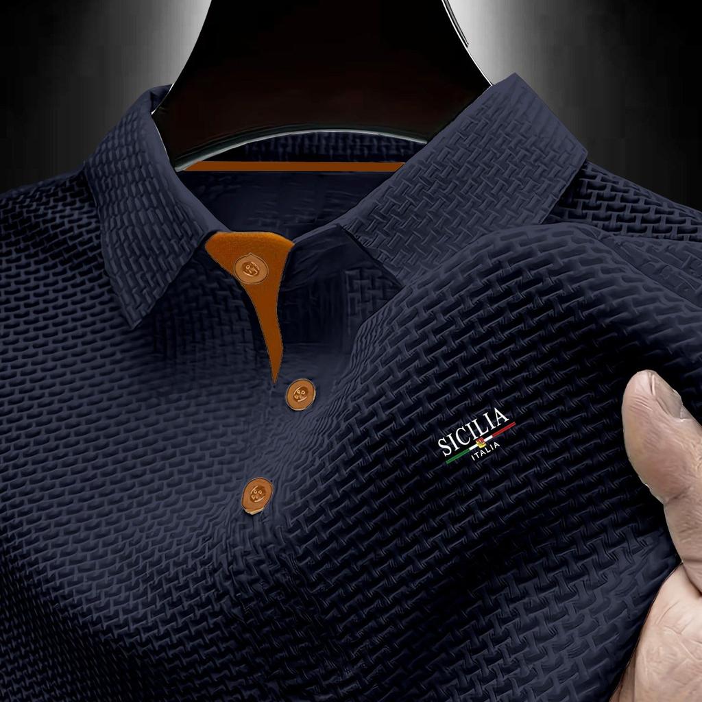 Men's Cooling Mesh Polo Shirt, Quick Dry Breathable Short Sleeve Athletic Top for Gym & Outdoor