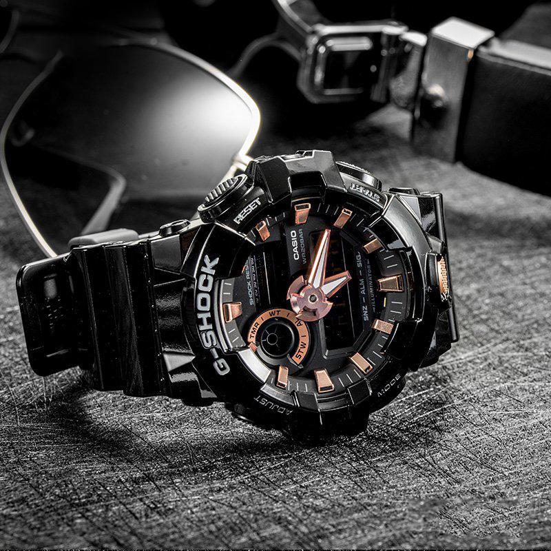 Casio CASIOG-SHOCK series YOUTH series street cool high-end classic pointer dual display dial sports waterproof quartz movement GA-710GBX-1A4PR