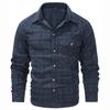 Men's Spring Autumn Plaid Shirts Long-Sleeved Casual Shirt Outdoor Safari Hiking Cargo Cotton Tops