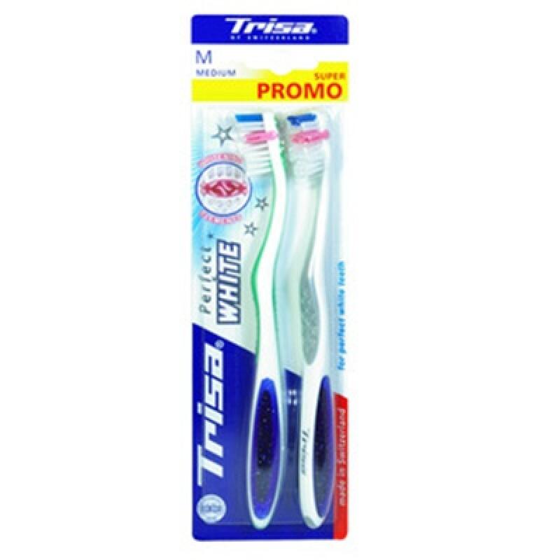 TRISA Perfect White Toothbrush (2-pack) Toothbrush head normal bristles