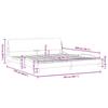 Dover  Bed Frame Black and White 200x200 cm Faux Leather