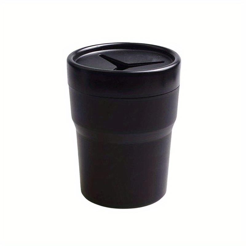 

1 шт. Многофункциональный автомобиль с крышкой Мини-мусорное ведро Настольное хранение Коробка для хранения Подстаканник для автомобиля Мусорное ведро чёрный