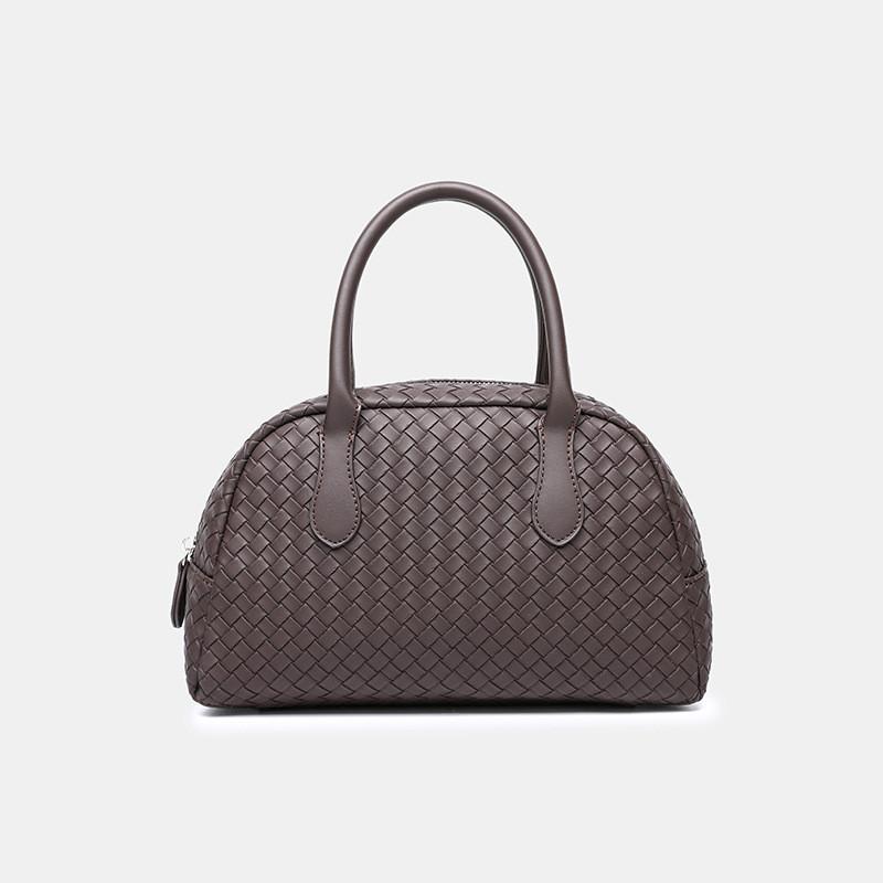 IELGY Ladies Handbag Retro Dark Brown Simple Shell Bag