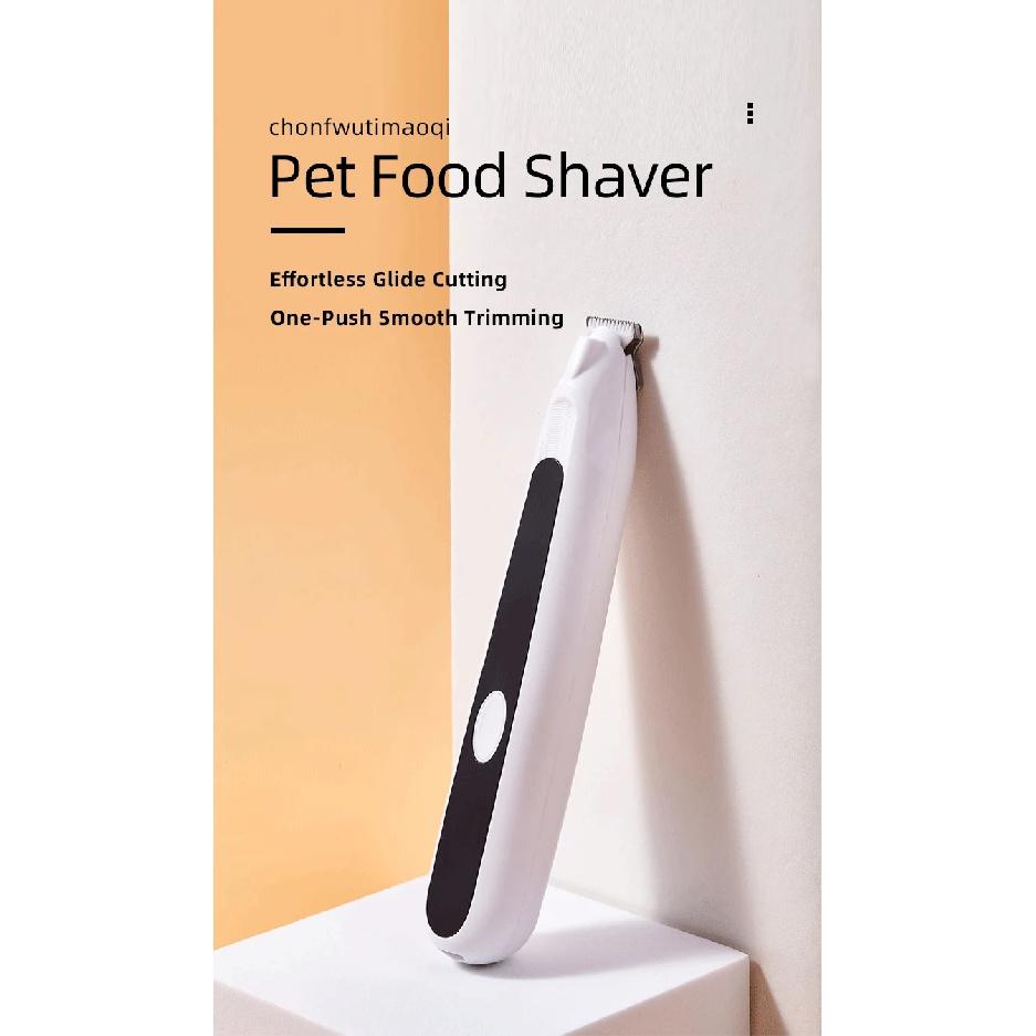 Pet Dog Electric Beauty Hair Trimmer with LED Light, Pet Foot Hair Electric Push Clipper, Silent Cat Facial Ear Foot Hip Shaver