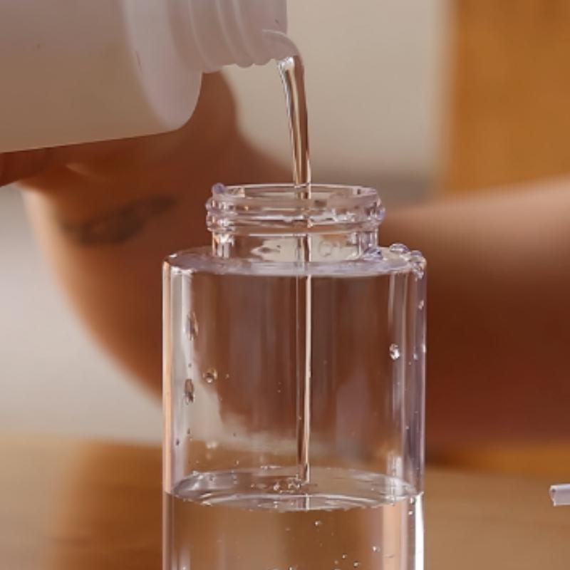 1pc, Portable Transparent PET Refillable Travel Bottle,Suitable for Nail Polish Remover and Toner, Makeup Remover Water Bottle