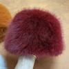 Fur Hat Women Warm Snow Ski Cap Female Fluffy Faux Fur Bucket Hat Thick Winter Outdoor Earwarmer Windproof Ear Protect Caps