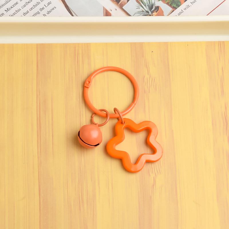 Frauen Mädchen Schlüsselanhänger Ringe Halter Glocke Fünfzackiger Stern Taschenanhänger Acryl Geschenkzubehör