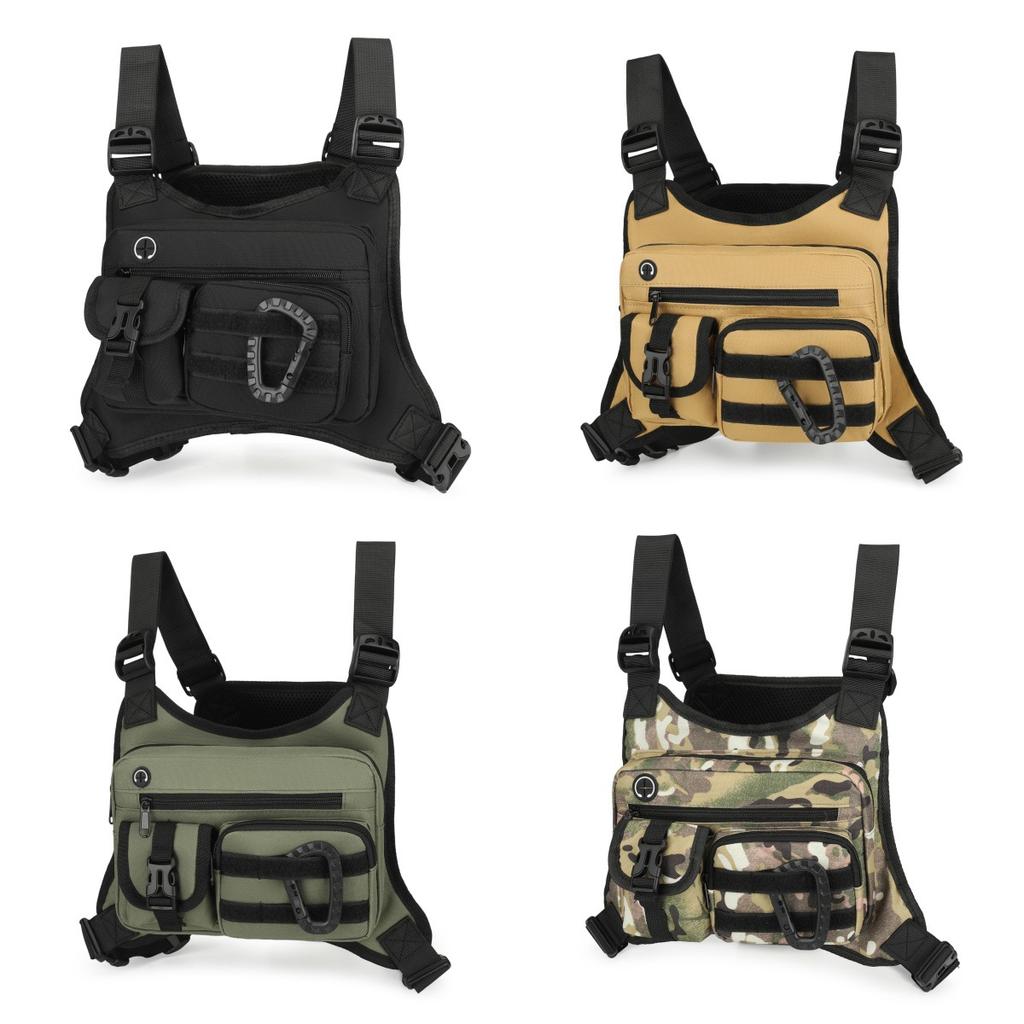 Tactical Chest Pack for Men Outdoor Cycling Multi-functional Sports Vest Bag, Waterproof and Wear-resistant