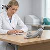 Cat Shaped Thermometer Holder 3D Printed Veterinary Holder, Dog Digital Stand, Electronic Pet for Desk Decoration Stand