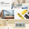 Digital Desk Clock LCD Retro Alarm Clock for Bedrooms Travel Temperature Display Backlight Calendar Battery Operated