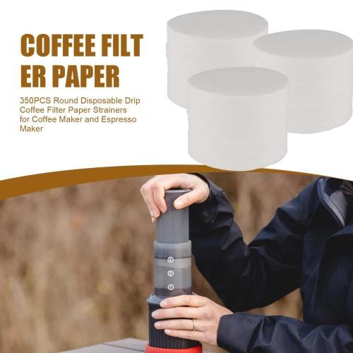 Limnyves 350-Piece Round Disposable Drip Coffee Filter Paper Strainer for Aeropress Coffee Makers and Espresso Makers
