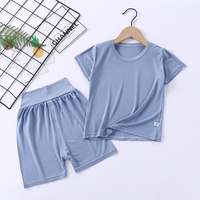 Children's Pajamas Modal Short Sleeved Suit Summer Pajamas Children's Clothing Waist Belly Protection Home Clothes
