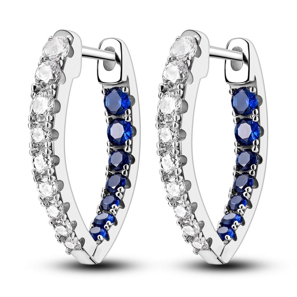 Silve Plated Hoop Earring Woman Eardrop Fashion Pendientes For Jewelry Gift Anniversary