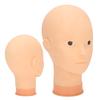 Hut Perücke Display Mannequin Kopf Modell Make-Up Training Praxis Glatze Mannequin Kopf (Rosa Basis)ohne Make-up