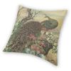Damenpfau Chinoiserie Kissenbezug Polyester Leinen Samt Kreativer Reißverschluss Dekor Kissenhülle Zimmer Kissenbezug