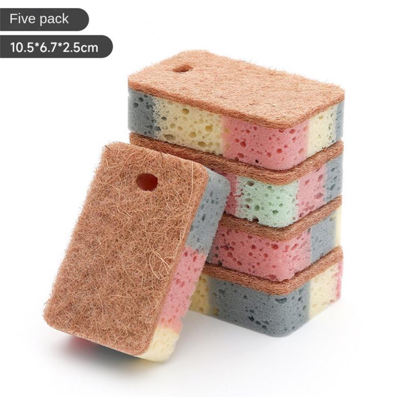 Creative Kitchen Cleaning Sponge Wiping Wood Pulp Cotton Dishwashing Sponge Scouring Cloth Eco-friendly Dishcloth Sponge Block