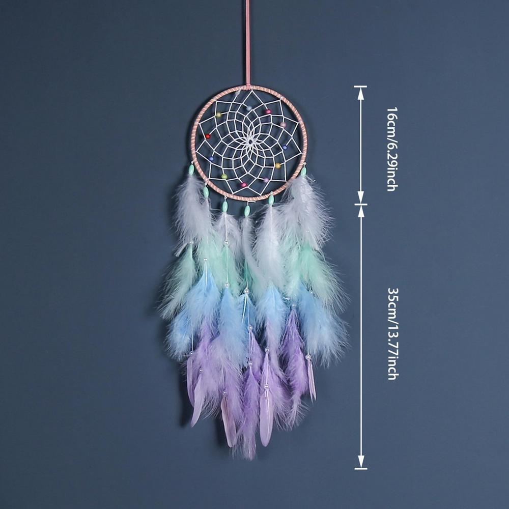 Dreamcatcher Pendant Handmade Dream Catcher Wall Decoration with Lucky Pendant Beads Wall Hangings Decor For Room Party Wedding