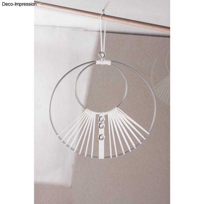 Coated Metal Ring 30cmø, Silver