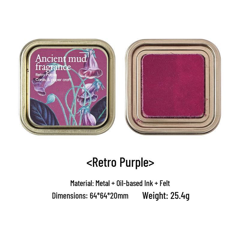 Yuezhen Retro Color Ink Pad - Ancient Clay Scented Oily Ink for Journals & Stamps