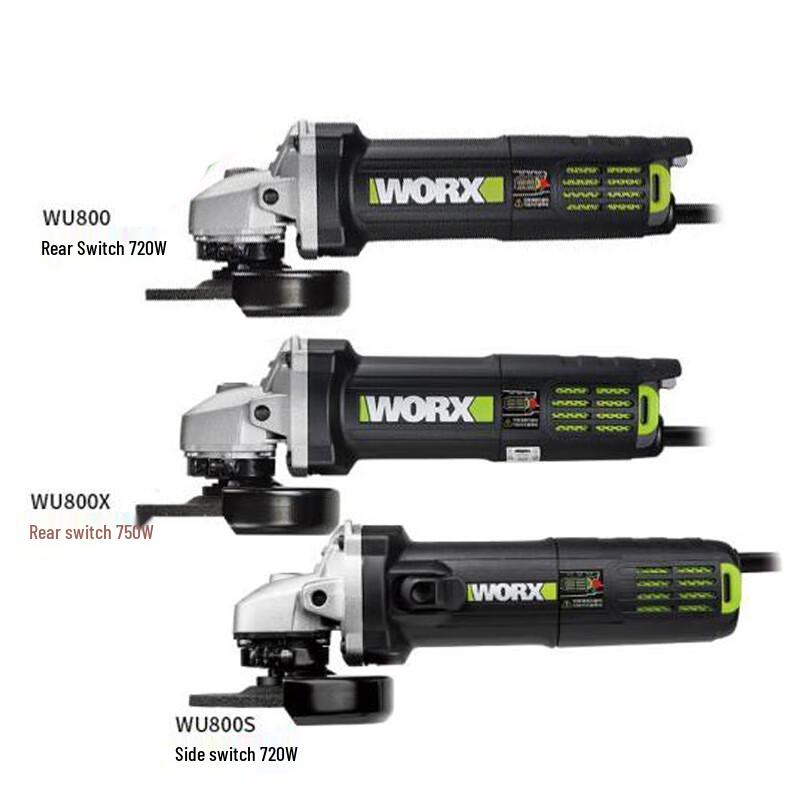WORX WU800S Winkelschleifer CN-Stecker (Adapter enthalten)