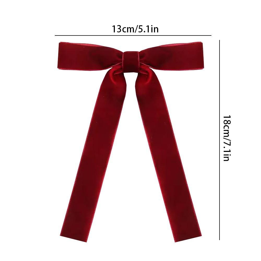 Velvet Bow Pendant Christmas Tree & Wreath Ornament - 2.5cm