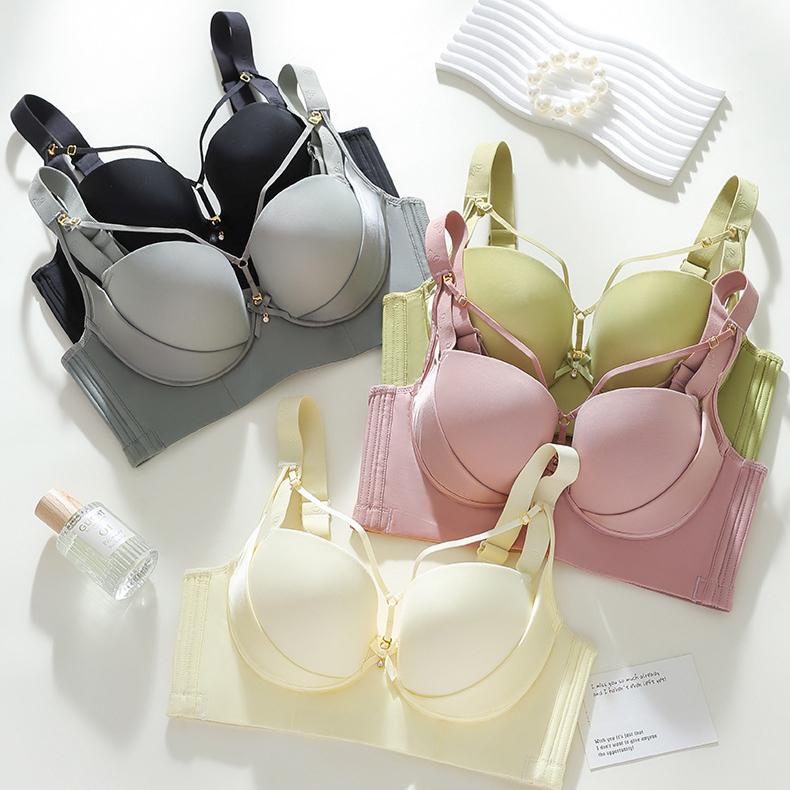 Smooth and Sexy Bra Women's Plus Size Bra Gathered Bra Anti Sagging Bra No Steel Ring Adjustable Accessory Bra