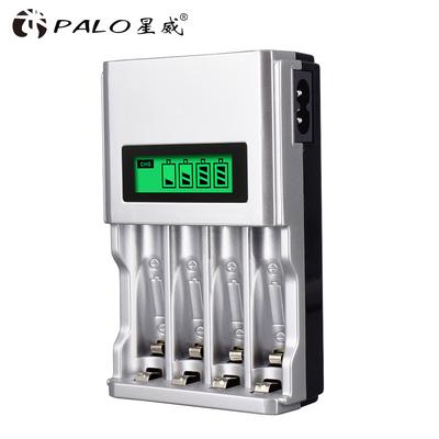 PALO 1Pcs LCD Display Intelligent Battery Charger for AA / AAA NiCd NiMh Rechargeable Batteries Charger Home Multi-function Charger