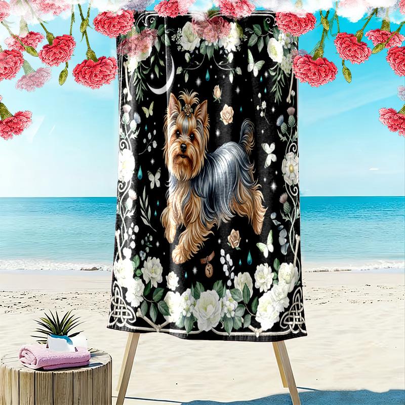 Vitage Art Print Beach Towel, Large Soft Quick Dry Towel for Beach Camping Swimming