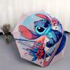 Stitch,Space Adventure Automatic Opening and Closing Umbrella   8 Ribs Windproof Portable Folding Umbrella with Plastic Handle, Suitable for